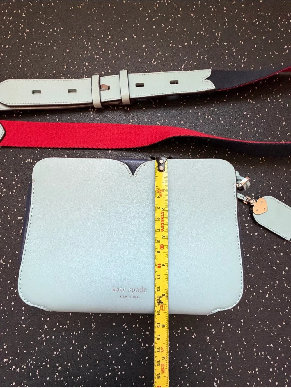 Kate Spade New York Light Blue Leather Shoulder Bag Purse